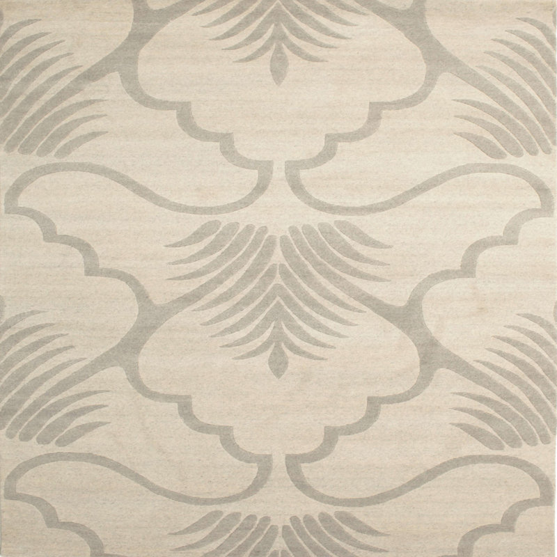 Tapis traditionnel gris, Carré 4 pi