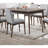 Contemporary Walnut Finish Dining  Solid Wood Rectangle Table Melamine MDF