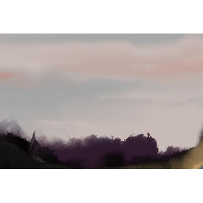 Misty Purple Mountains by Josie George — Landscape Wall Art
