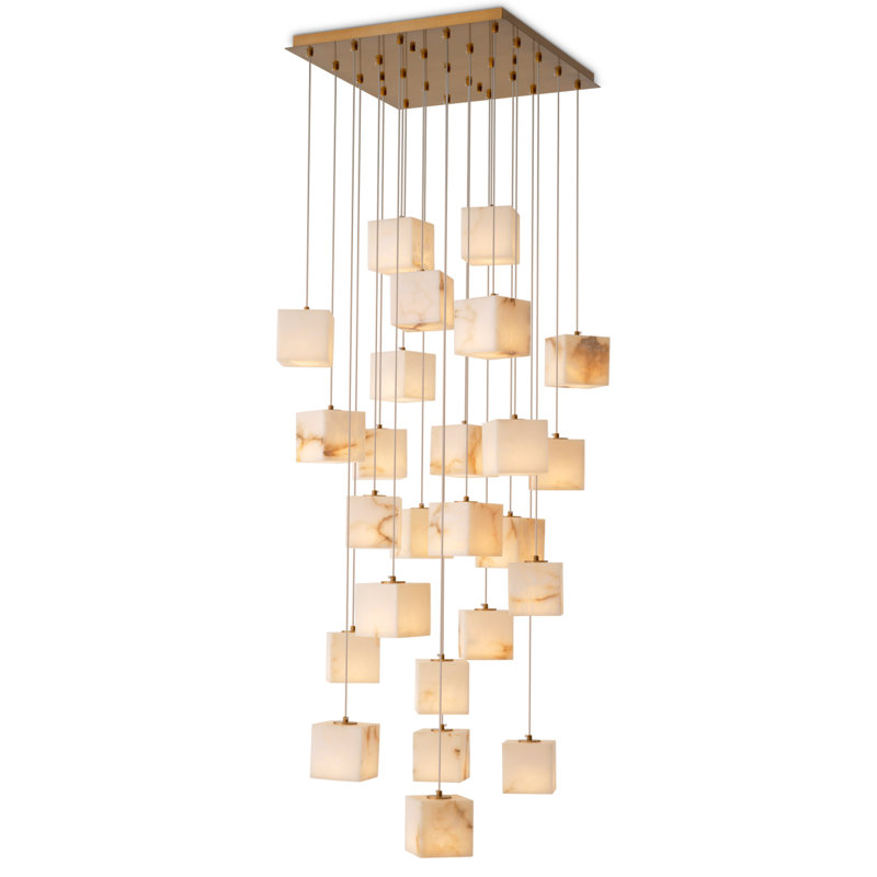 Chandelier Duboce Antique Brass Finish - Lamp