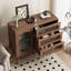Armoire décorative avec 3 tiroirs et porte, armoire de rangement en bois avec tablettes, buffet