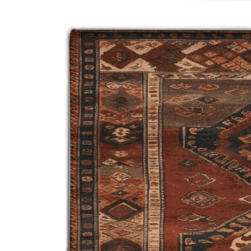 Tapis turc intérieur et extérieur brun, Rectangulaire 2 pi x 3 pi