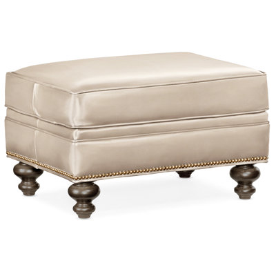 Repose-pieds rectangulaire en cuir véritable 26 "West