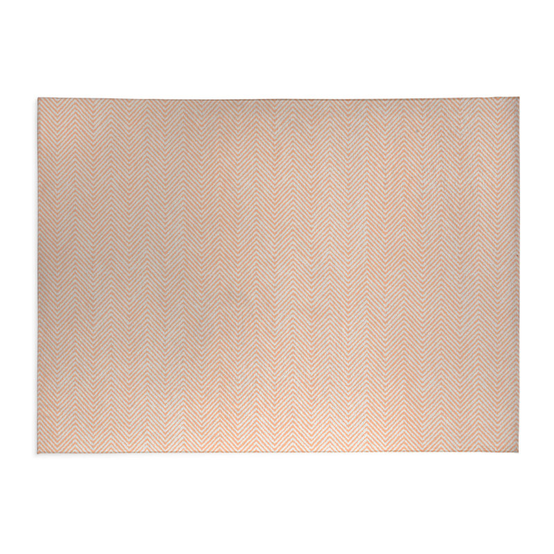 Chevron Groove Indoor Doormat, 36" W x 60" L, Peach