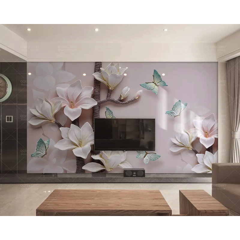 Yanelle Peel & Stick Floral Wall Mural, 75" W x 49" L