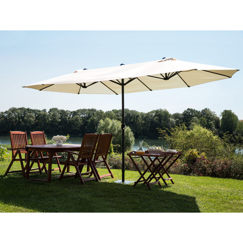 Aerial 181.1cm Market Parasol, Grey-beige