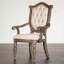 Ensemble de fauteuils 2 pièces de style rustique avec dossier capitonné à losanges et pieds avant cannelés pour un repas élégant