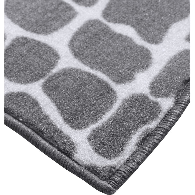 Tapis gris clair Glorine, Rond 1 pi 5 po