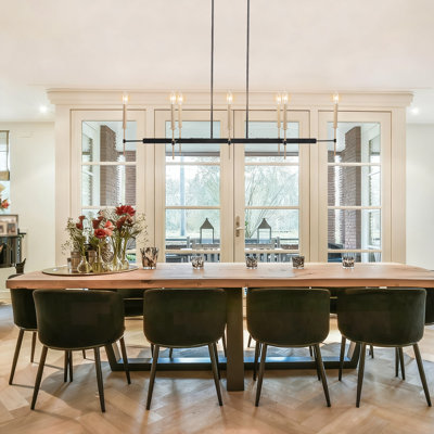 8-Light Kitchen Island Linear Pendant