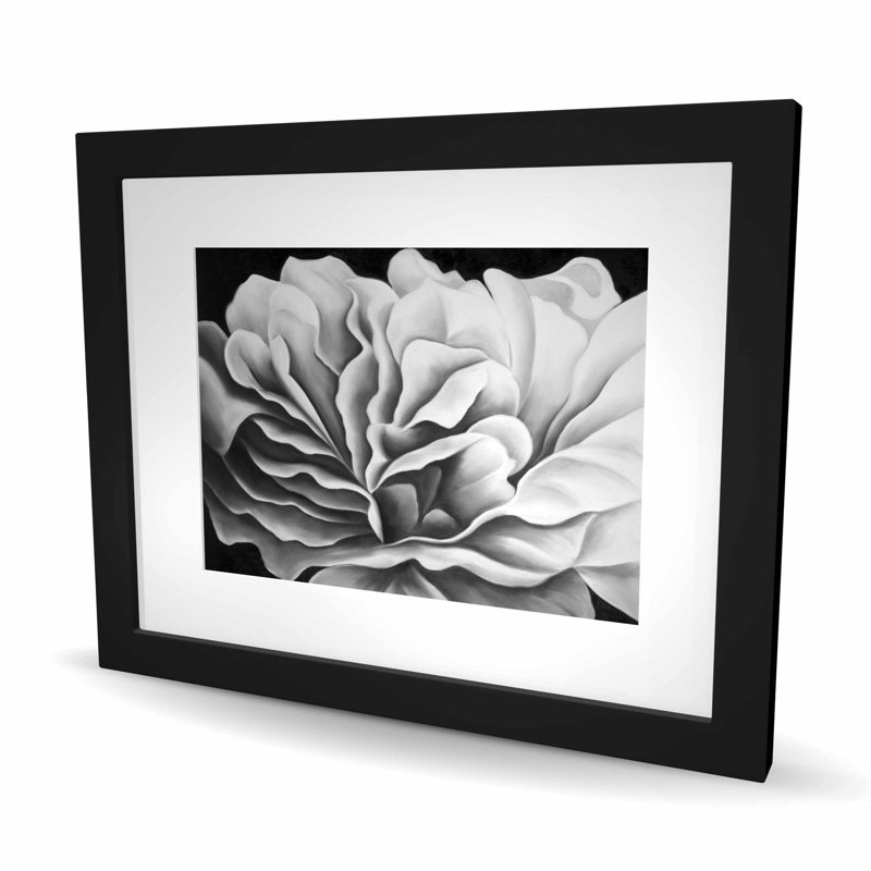 Magnifique imprimé de fleurs noires et blanches | Décoration romantique pour la maison
