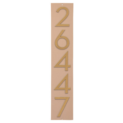 Floating Modern 4" Number Vertical Address Plaque (5 Digits)