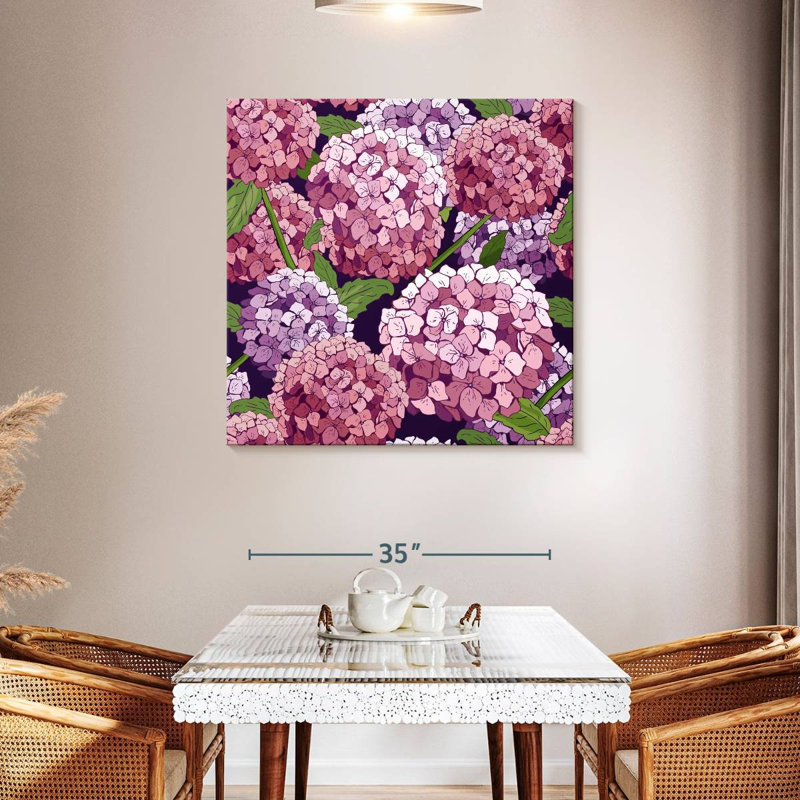 Hortensias roses et mauves Harnek, H 39 po x l 39 po