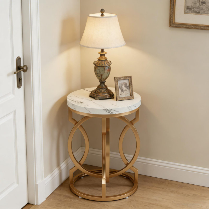Round Bedside Table,End Table