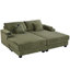 Modern Chaise Sofa 75.5" Chaise Lounge Sofa Loveseat Sofa Sleeper Sofa With Adjustable Backrest, Cup Holders , Phone Holder And Storage Compartments For Living Room-1337610080