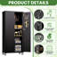 Armoire de rangement en métal avec roulettes H 71 "Mak Peace - Armoire à outils roulante avec 2 portes et 4 tablettes réglables-1169904053