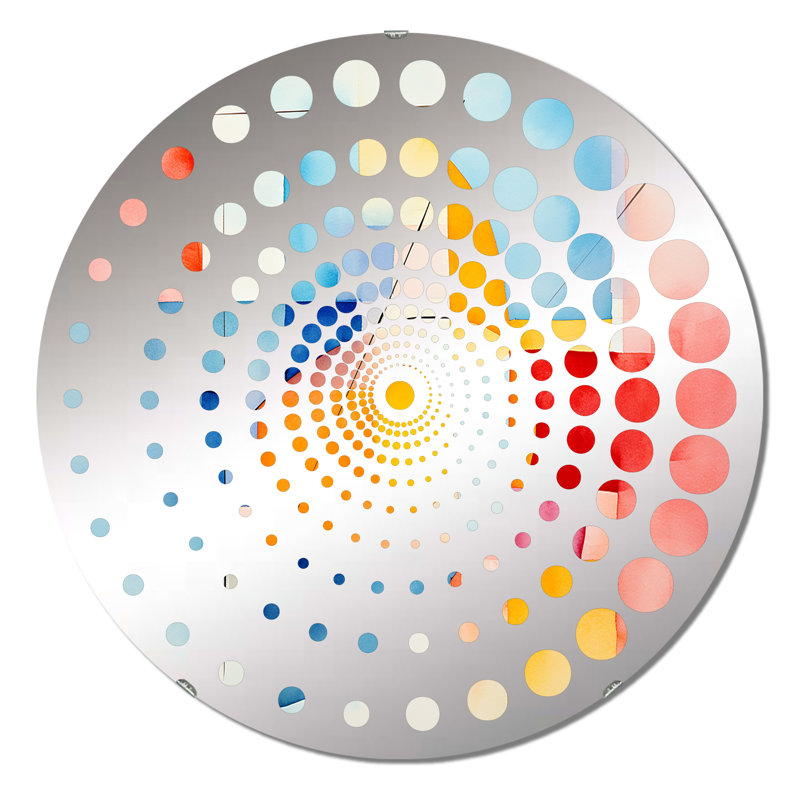 Dorrion - Spiral Circle Wall Mirror, 31.4" x 31.4"