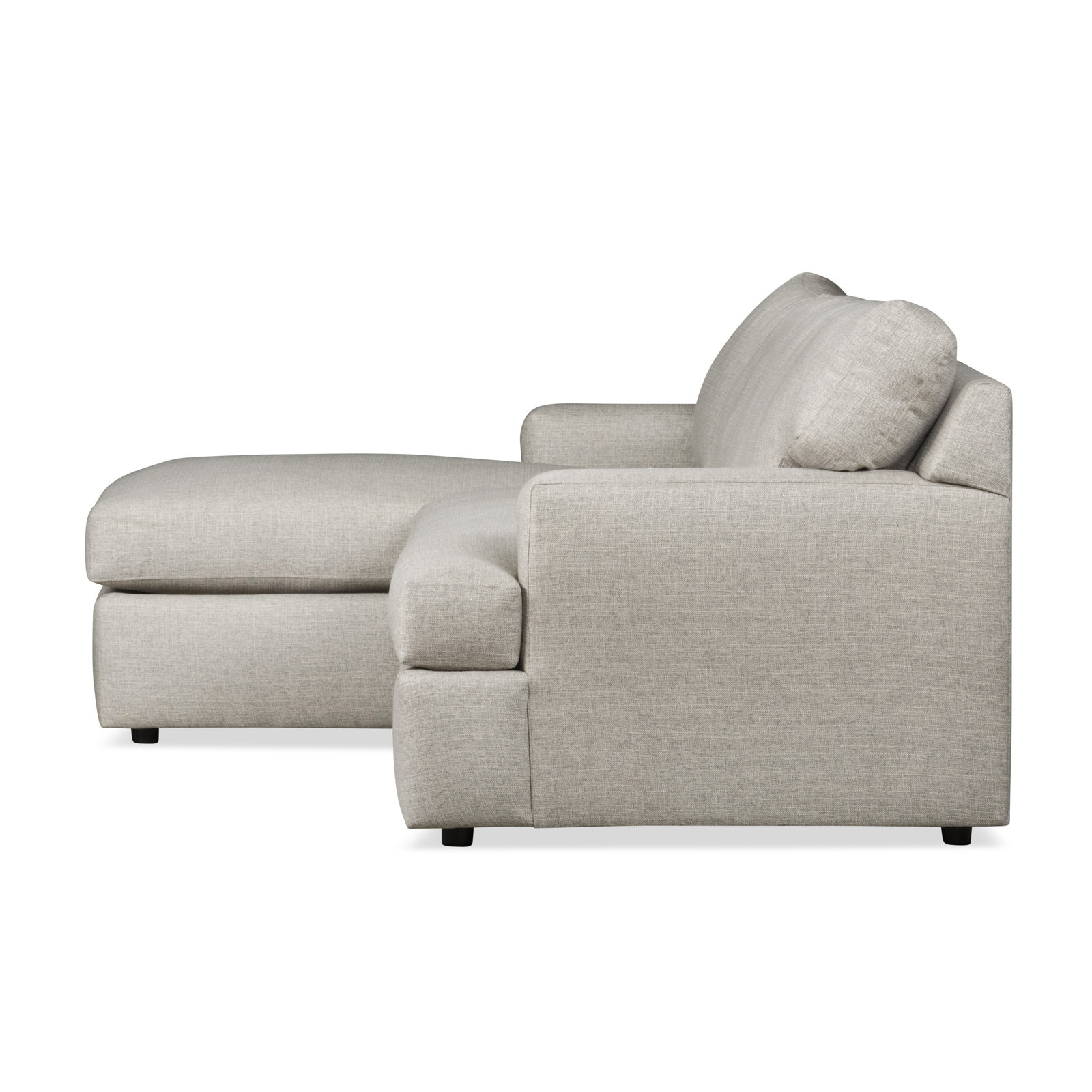 Cleo Chaise Sectional, Turbo Ash Basketweave, Left Hand Facing