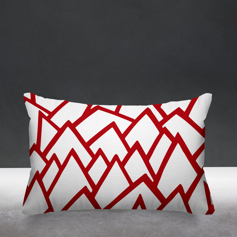 Coussin décoratif intérieur / extérieur Rowan, Rouge