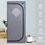 Tente de sauna à vapeur grise portative pleine grandeur - Spa personnel, avec générateur de vapeur, télécommande, fauteuil pliable, minuterie et raccord de tuyau en PVC Facile à installer. Chauffage rapide, avec certification FCC