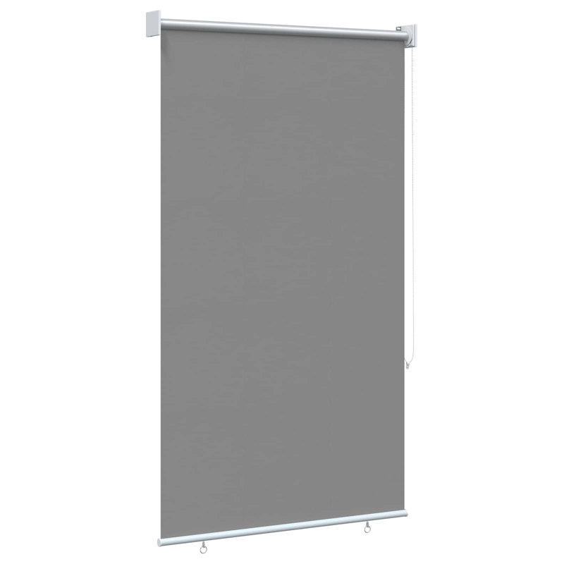 Roller Blind, Light Grey, 60" W x 140" L