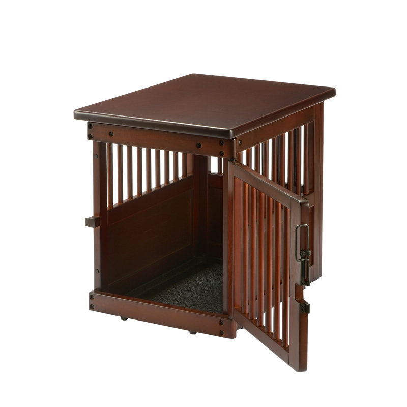 Casier tissé pour animaux table d'appoint, Petit (H 20 po x l 18 po x P 24 po), Brun foncé