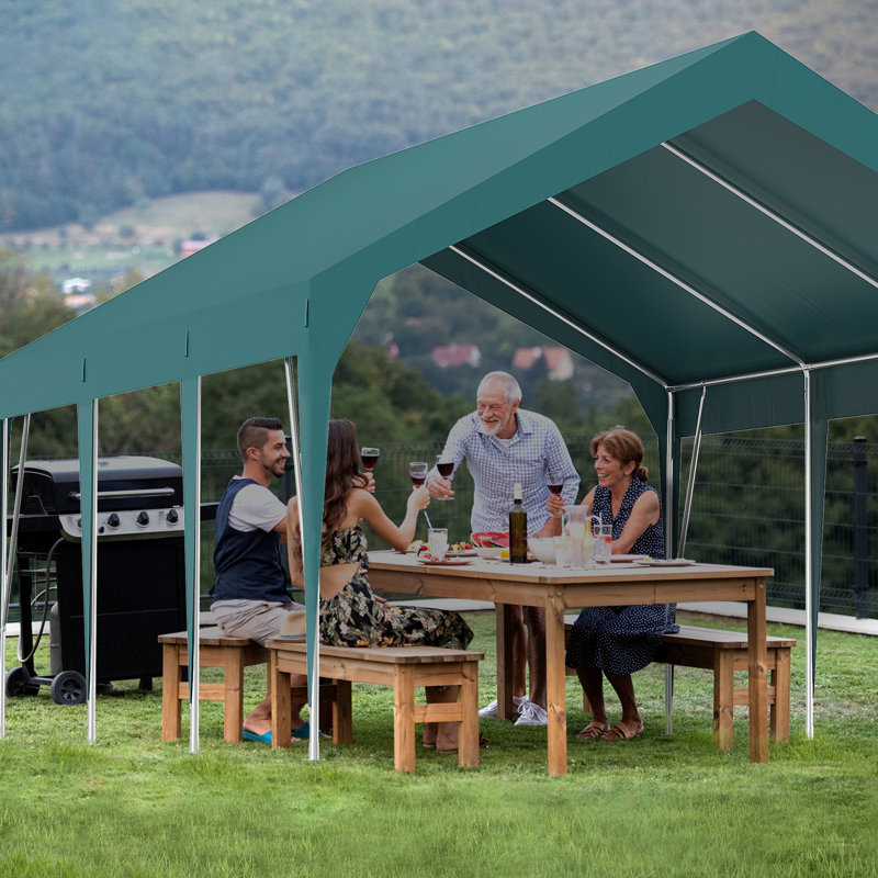 Abri d'auto portatif robuste pour le rangement extérieur, abri imperméable et résistant aux rayons UV pour voitures, bateaux et équipement