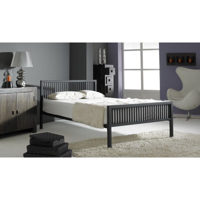 Linwood Metal Bed, Double (4'6), Black