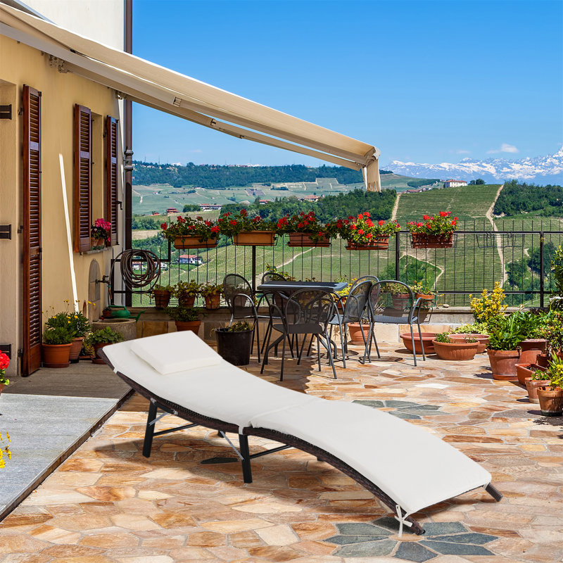 Aymelia 196cm Long Reclining Single Chaise with Cushions