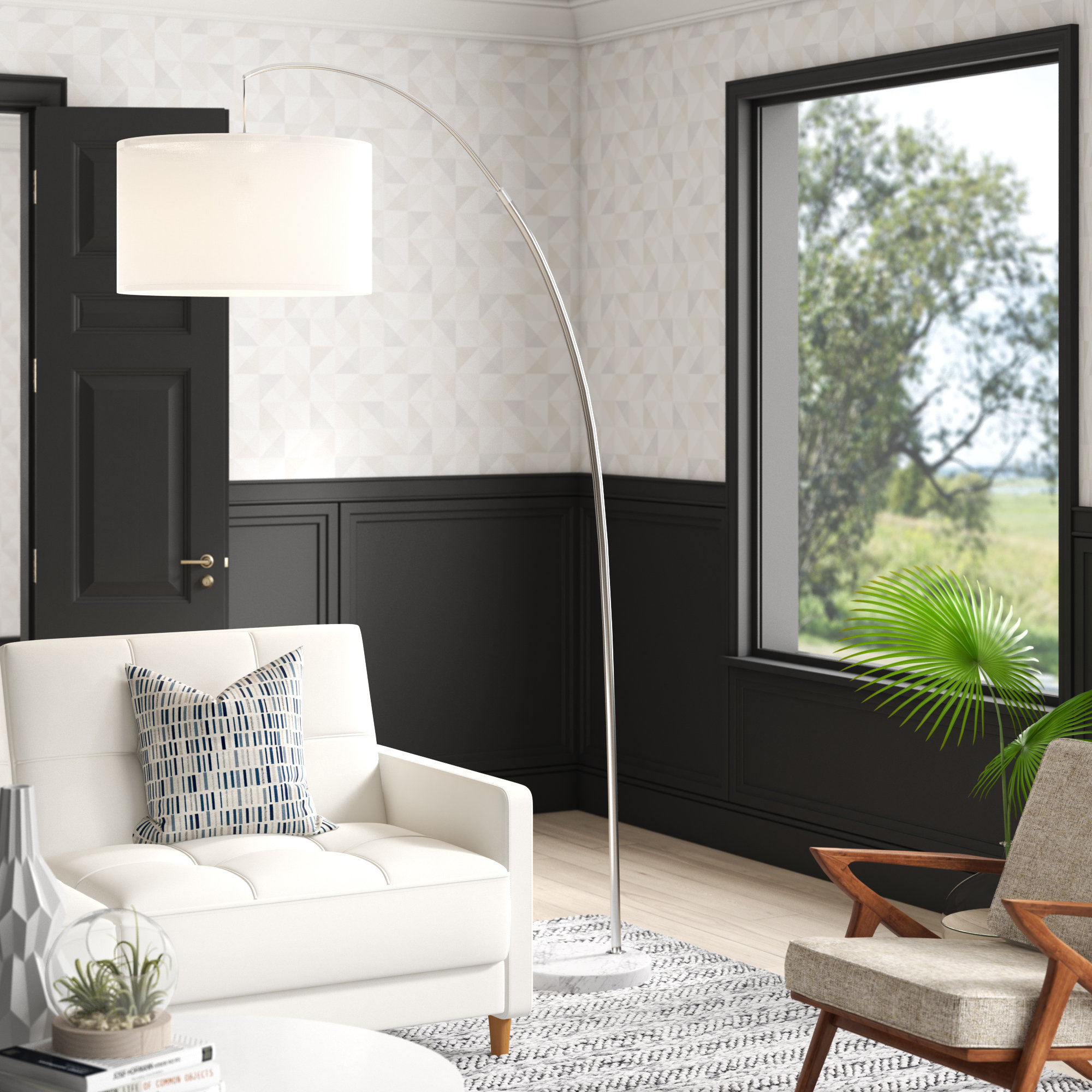 Latitude Run® Keiyona 86" Arched Floor Lamp & Reviews | Wayfair