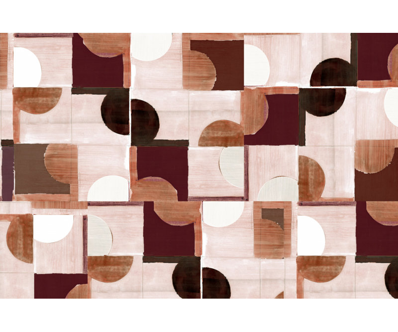 Abstract Geometric Pattern by Cartissi — Pattern Wall Art, 48 × 32, Framed Print, Tan