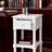 Coastal Accent Table With Starfish Knob And Pull-Out Drawer, Compact Side Table For Living Room, Bedroom, Or Beach House Decor