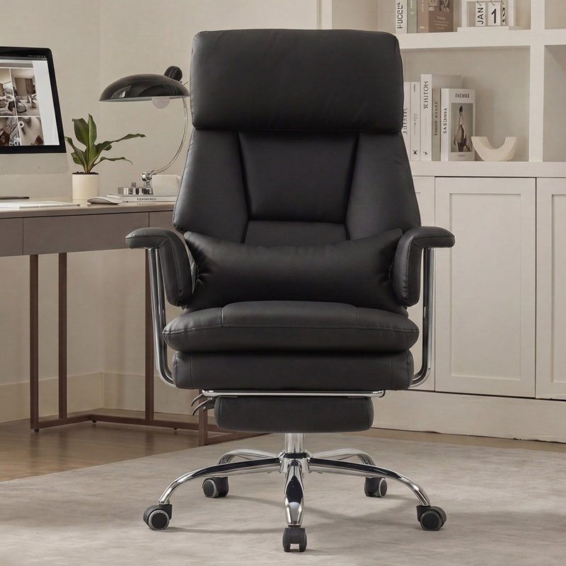 Big and Tall Executive Office Chair with Footrest – Heavy Duty Reclining Gaming Chair, 400lbs Capacity, Ergonomic High Back Computer Desk Chair with Lumbar Pillow & Nap Feature