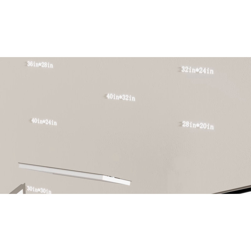 Atherton Modern Frameless Anti-Fog LED Lighted Dimmable Wall Mounted Bathroom Vanity Mirror