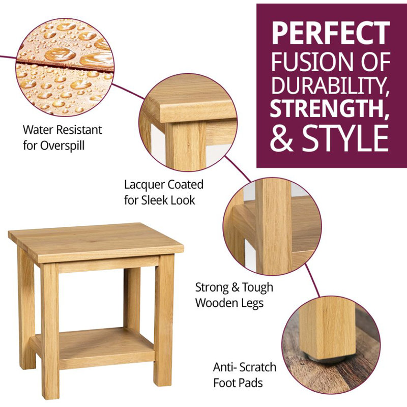 Frazier Solid Wood End Table