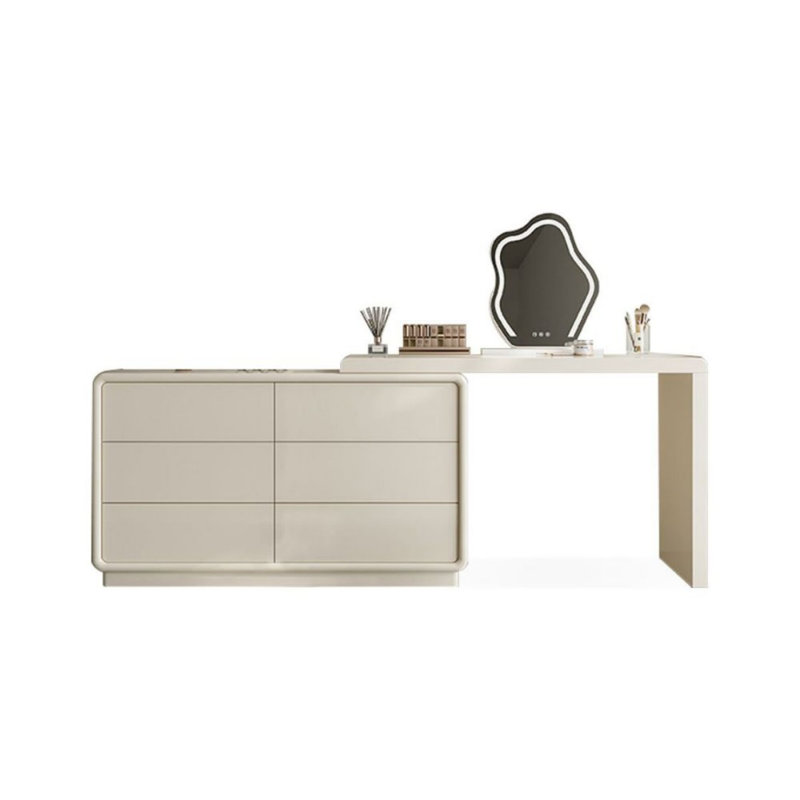 Makeup Vanity with Light mirror,6 drawers,Power Outlet