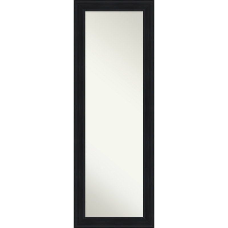 Non-Beveled Door Mirror, Abbey Black Frame - Full Length Mirror, Wall Mirror