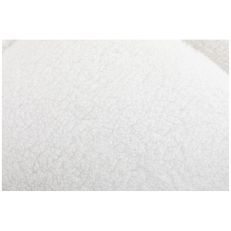 Fauteuil oscillant oscillant en tissu ivoire Teddy | Idée de cadeau