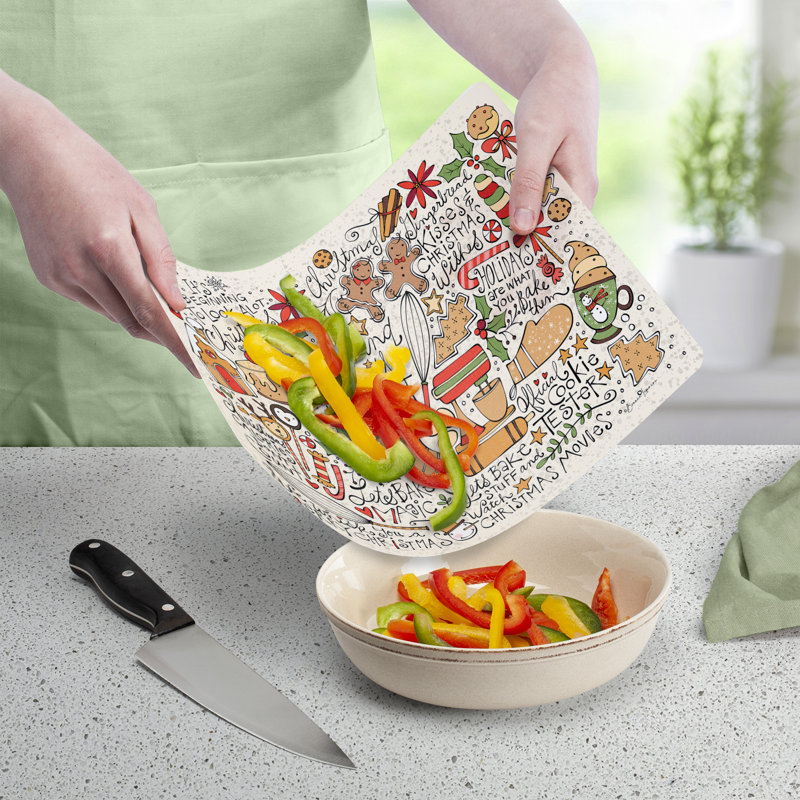 Christmas Toss Flexible Plastic Cutting Board Mat