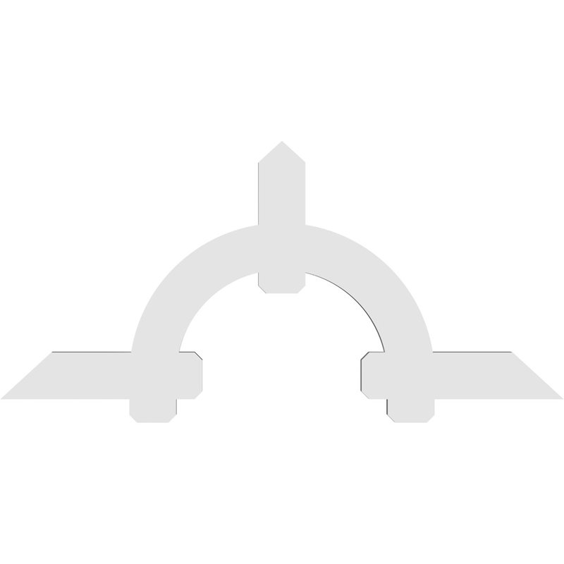 Support de pignon en PVC de qualité architecturale Ericson, H 33 po x l 72 po (pas 11/12), P 2 po x F 6 po