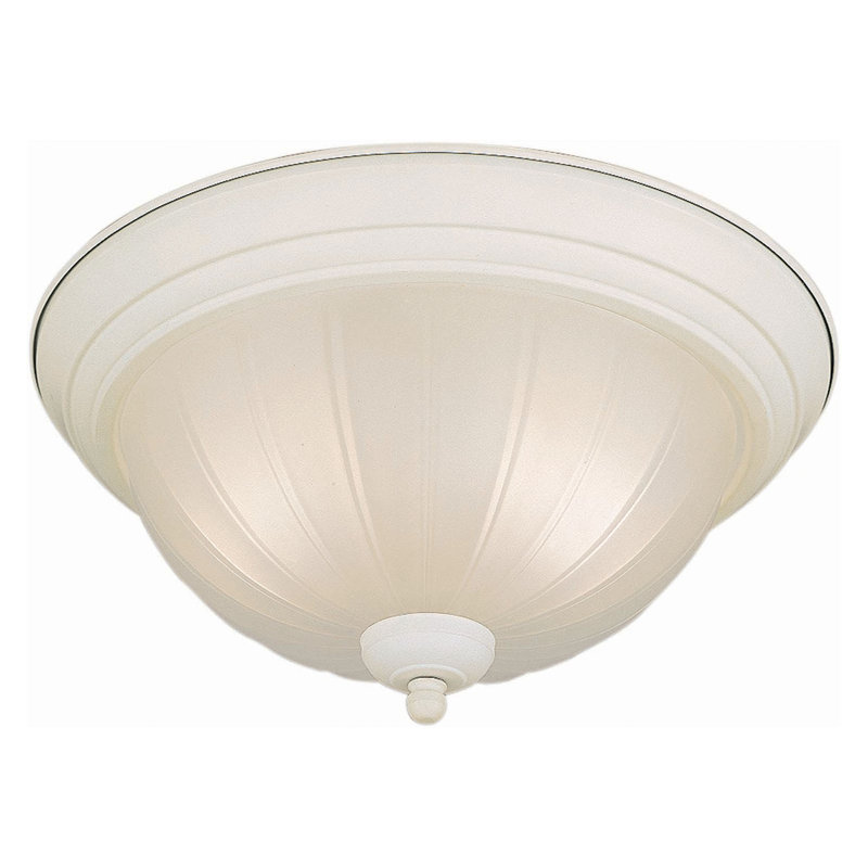 Vowell Glass Flush Mount, 11.25" H x 6" W / White