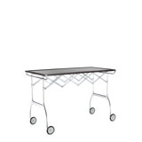 Battista Metal Bar Cart with Wheels