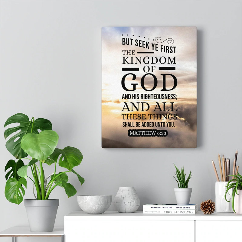 Le Royaume de Dieu - impression sur toile tendue, H 16 po x l 12 po