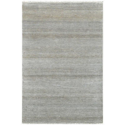 One-of-a-Kind Rectangle 6' x 8'10" Area Rug in Natural/Silver/Olive Green