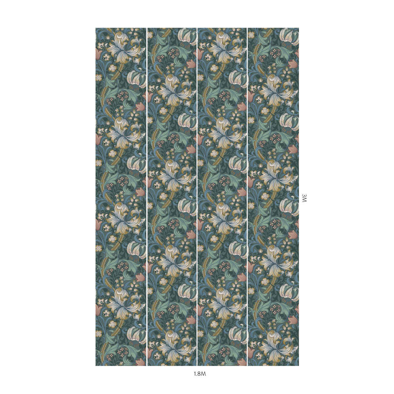 GOLDEN LILY Wallpaper - Euphorbia 9'10" - full height wallpaper