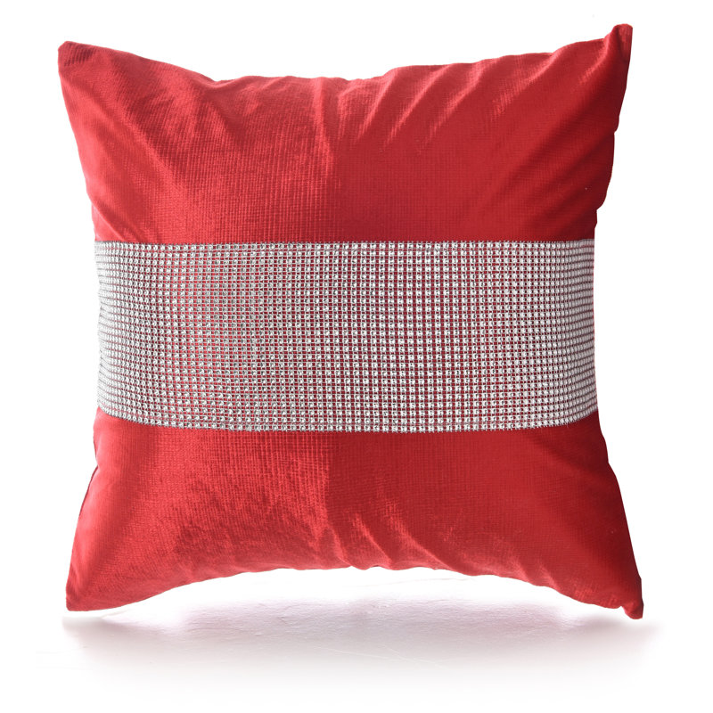 Addrienne Square Cushion Cover, Red
