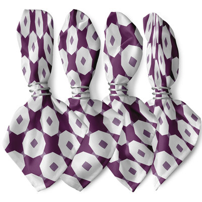 Laografias Polyester Geometric Square Napkin