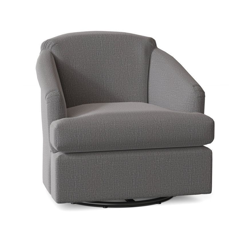 Fauteuil à bascule pivotant et rembourré Cass, Gris anthracite performance