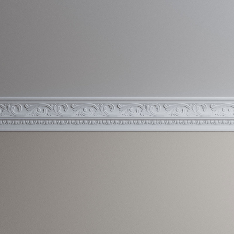 Endurathane Sylvia Crown Moulding, 5 1/4"H x 4 5/8"P x 7"F x 96"L, Factory Primed