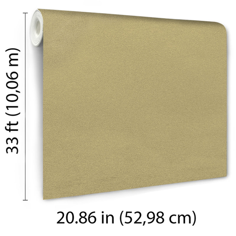 Papier peint texturé fibre synthétique, Doré
