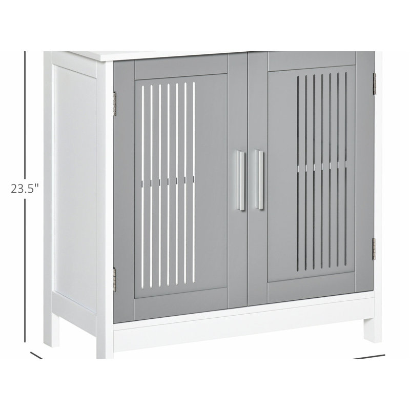 Armoire de rangement durable avec 2 portes, piédestal sous l'évier, armoire de salle de bain avec tablettes réglables Durabilité